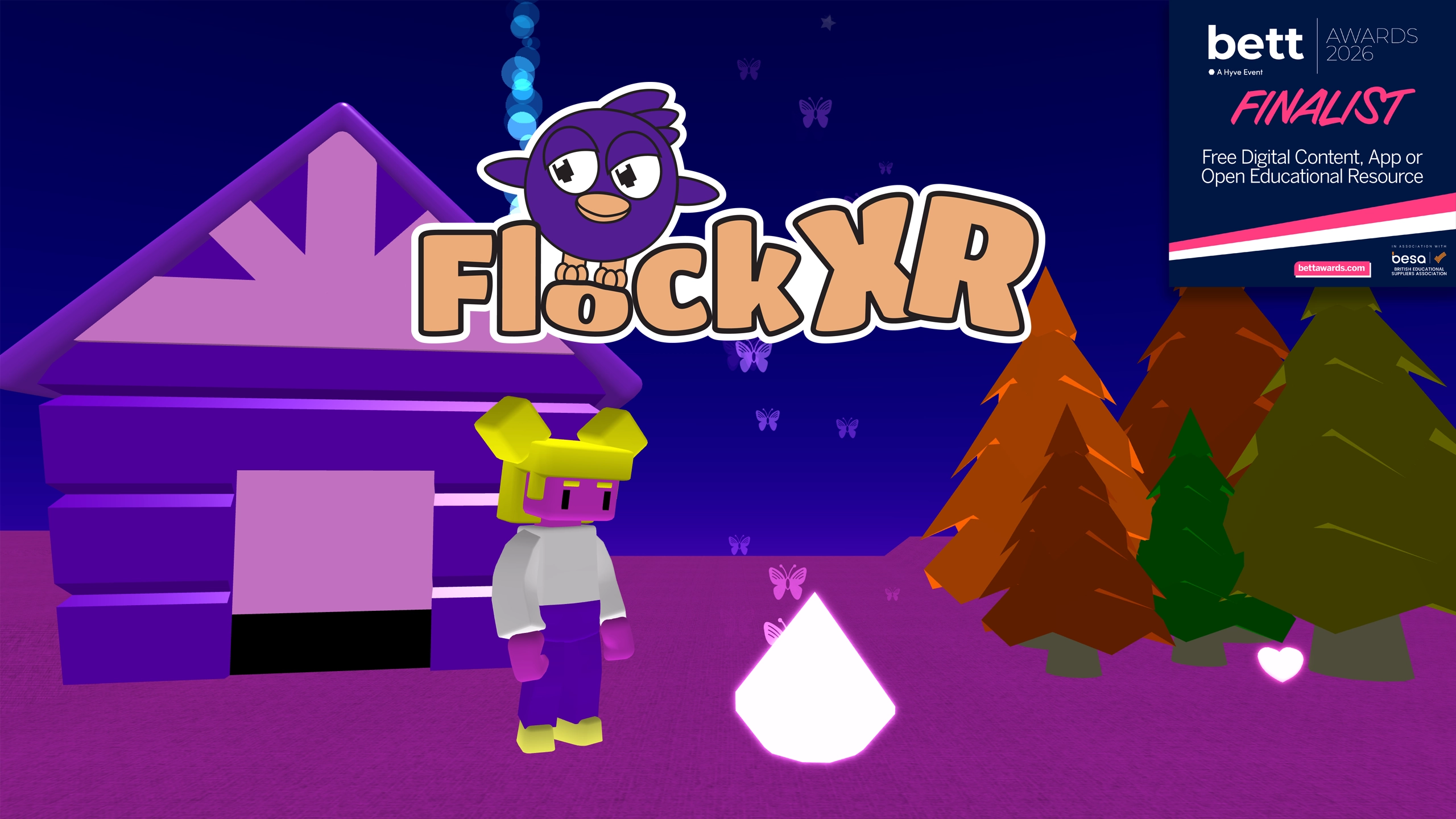 Purple Flock XR scene.