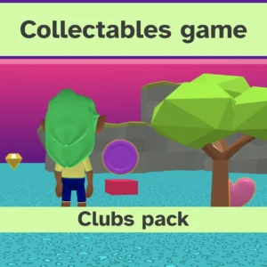 A Flock XR canvas with a character facing away from the camera. There is scenery and glowing items.