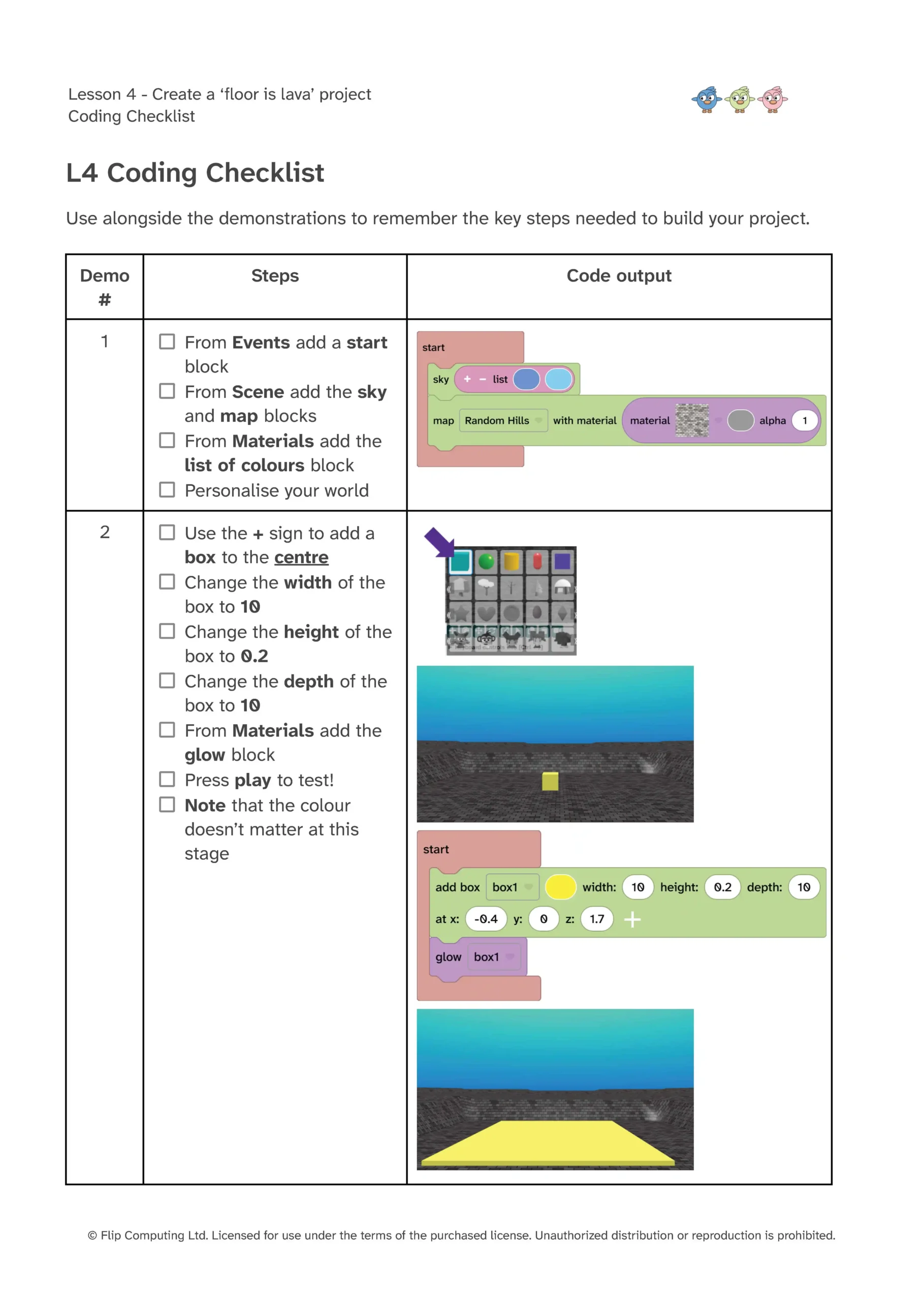 L4 Coding Checklist_Page_1 Sample page 1 from a coding checklist.