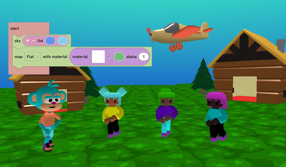 primary bundle Characters dance in a 3D world.